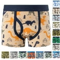 thumbnail image 2 of Toddler Boy Underwear Toddler Kids Boys Soft Breathable Cotton Underwear Cartoon Rocket Shark Dinosaur Prints Boxer Briefs Toddler Boxers Light Green 8 Years-9 Years, 2 of 3
