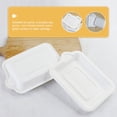 thumbnail image 3 of LEEYNEER OFFIGAM 50Pcs Rectangular White Sugarcane Pulp Paper Plates for Bbq and Camping 6x4in, 3 of 8
