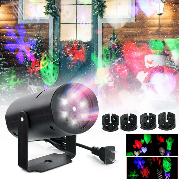 EROCK Christmas Laser Projector LED Light Party Stage Spotlight 4 Patterns