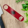 thumbnail image 2 of Bad Luck Black Cat with Skull Bones Stainless Steel Vinyl Covered Flat Bartender Speed Bar Bottle Opener, 2 of 3