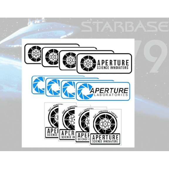 Aperture Sticker Assortment - 12 Stickers