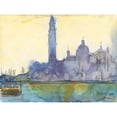 thumbnail image 3 of Dixon, Samuel 24x19 Black Modern Framed Museum Art Print Titled - Custom Venice Watercolors VI, 3 of 5
