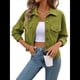 thumbnail image 2 of Chaquetas Informales de para Mujer, Chaquetas con Botones, Blusas de Larga de Moda para Otoño. Verde L, 2 of 7