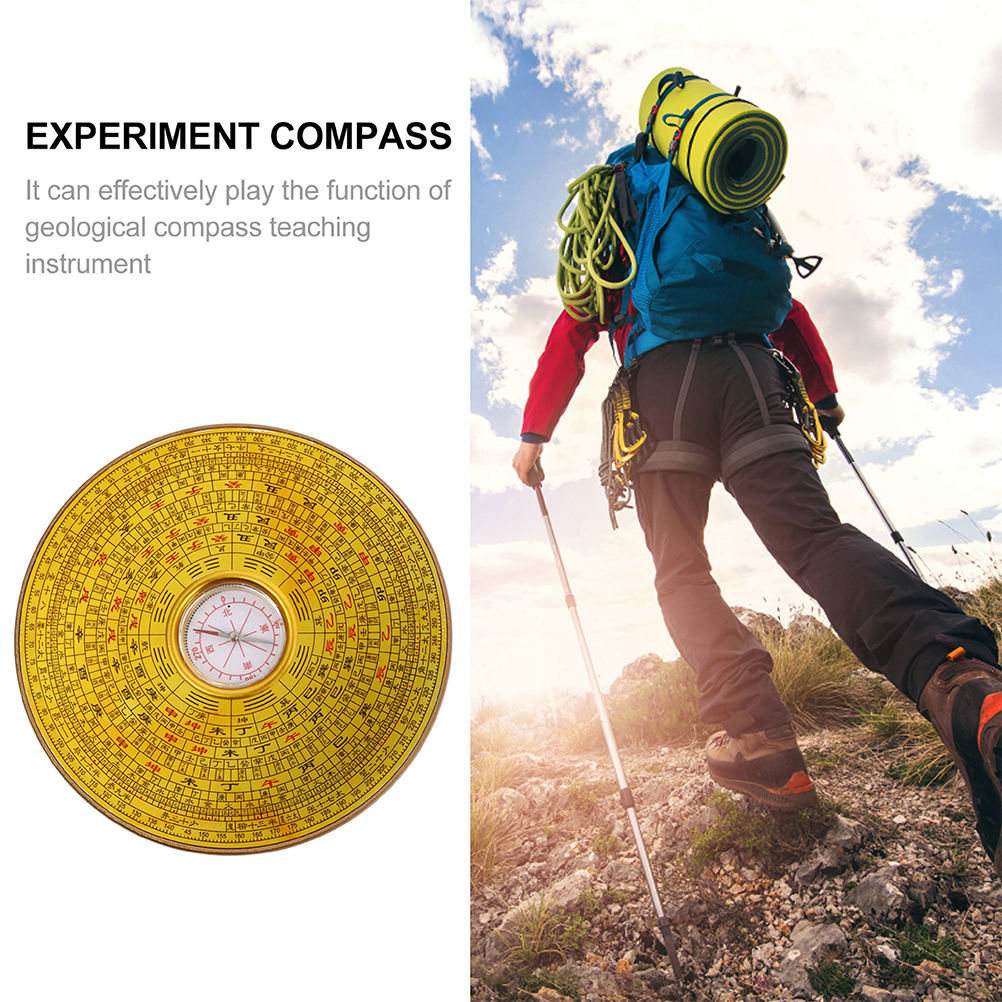 LOLIPPYY Golden Metal Geology Compass for Educational Use with Precision Craftsmanship and Stylish Elegant Design