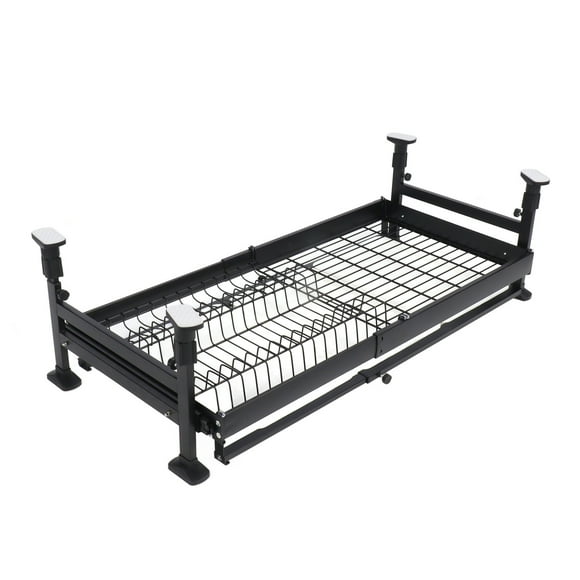 Cabinet Pull Out Sliding Shelf, Pull Out Cabinet Drawer Thick Wire Construction with Water Tray for Kitchen