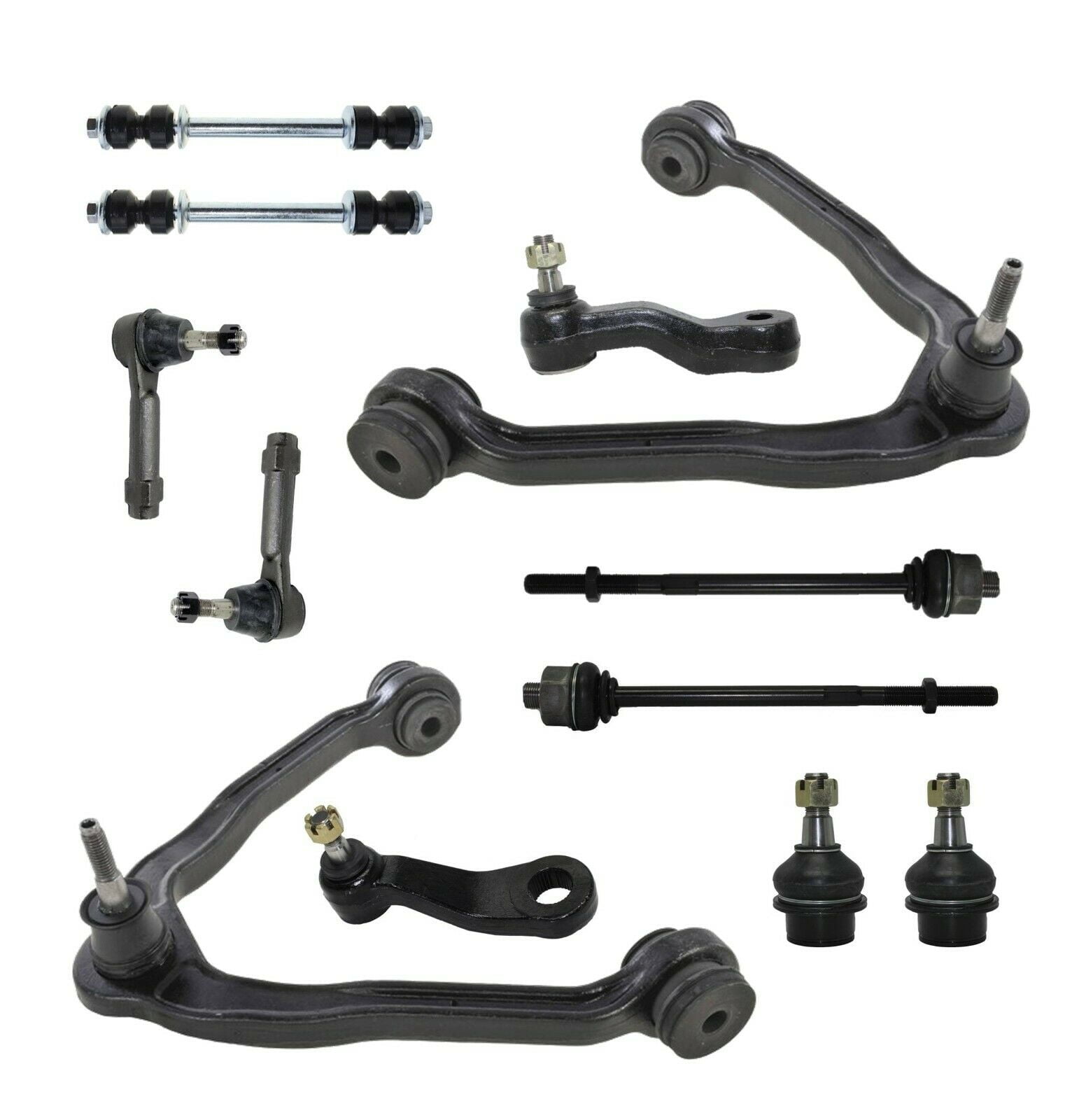 New 12 Pc Upper Control Arm Tie Rod Ends Inner Outer Ball Joints Pitman