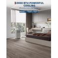 thumbnail image 4 of 10000 BTU Portable Air Conditioners with Dehumidifier & Fan, Standing Air Conditioner Cools Up to 450 Sq.Ft., Smart Mode, Remote, Auto Swing, 24H Timer, Include Installation Kits, White, 4 of 7