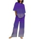 thumbnail image 1 of Conjunto Corto para las Mujeres Casual Suelto Encaje Casa Pantalones Impresos Y Blusa de Cuello Redondo de Dos Piezas, 1 of 5