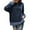Z: Navy Blue Color Block, variant on Fancyglim Women's Crew Neck Sweatshirt casual Long Sleeve Oversized Blouses White 4XL