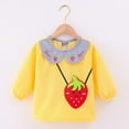 thumbnail image 2 of Favoffer Baby Bibs Waterproof Kids' Fall Winter Cotton Reversible Coverall Boys Girls Strawberry-Love Printed Long-Sleeve Bib for Dining, Kindergarten, Outdoor Play 1-7Y, 2 of 5