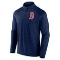 thumbnail image 2 of Men's Profile Navy Boston Red Sox Big & Tall Raglan Quarter-Zip Top, 2 of 3