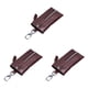 thumbnail image 2 of Cartera de cuero Llaves Monedero Llavero Tarjeta de crédito Bolsillo Mujeres Hombres Café Qarigey CBP315757, 2 of 6