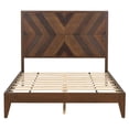 thumbnail image 5 of Mid-Century Modern Platform Bed Wood Slat Support with No Box Spring Needed, 5 of 12