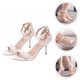 thumbnail image 3 of 1 par de zapatos de tacón alto con encaje puntiagudo para novia, sexys, para boda (blancos), 3 of 7