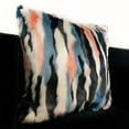 thumbnail image 2 of Plutus Black, Blue, Pink Unicorn Animal Faux Fur Luxury Throw Pillow, 2 of 2
