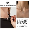 thumbnail image 4 of Beautlace 925 Sterling Silver Rose Heart Necklace,Rose Flower Pendant Necklace Jewelry Birthday Christmas Valentines Mother's Day Gifts for Women Mom-January, 4 of 12
