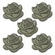 thumbnail image 1 of Uxcell 5 Pcs Parche de Bordado de Rosa Verde 3D para Vestidos de Mujer y Jeans, 1 of 7