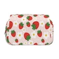 thumbnail image 2 of Disketp Strawberry Floral Estuche de Lápices de Doble Capa con Tapa Abatible y Cremallera, Organizador Escolar para Adolescentes y Adultos, 2 of 7