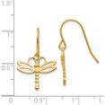 thumbnail image 3 of 14K Yellow Gold Dragonfly Shepherd Hook Earrings (26 X 16) Made In United States tm748, 3 of 5