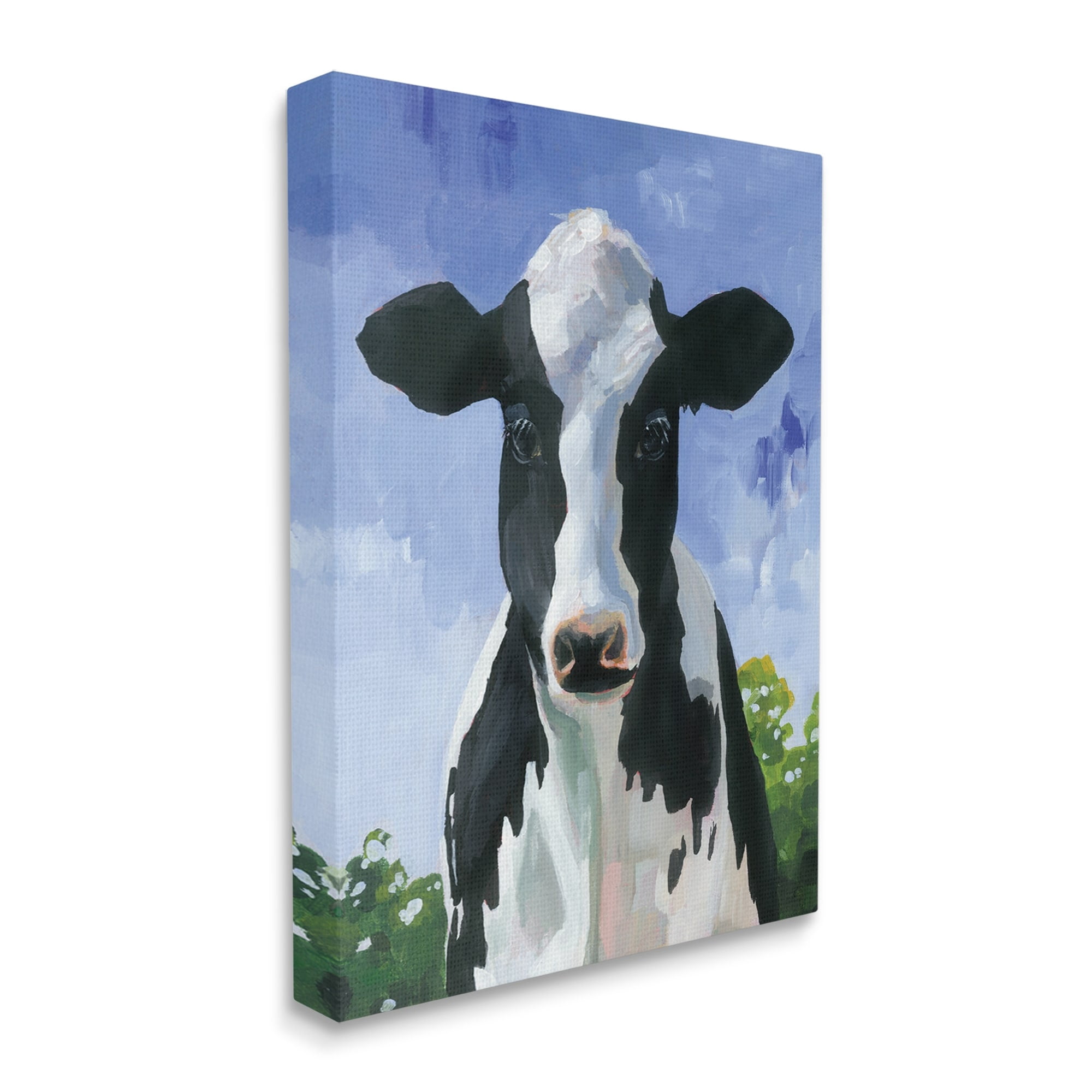 Stupell Industries Farmland Cow Cattle Country Painting Blue Sky Canvas Wall Art, 24 x 30, Design by Caverly Smith