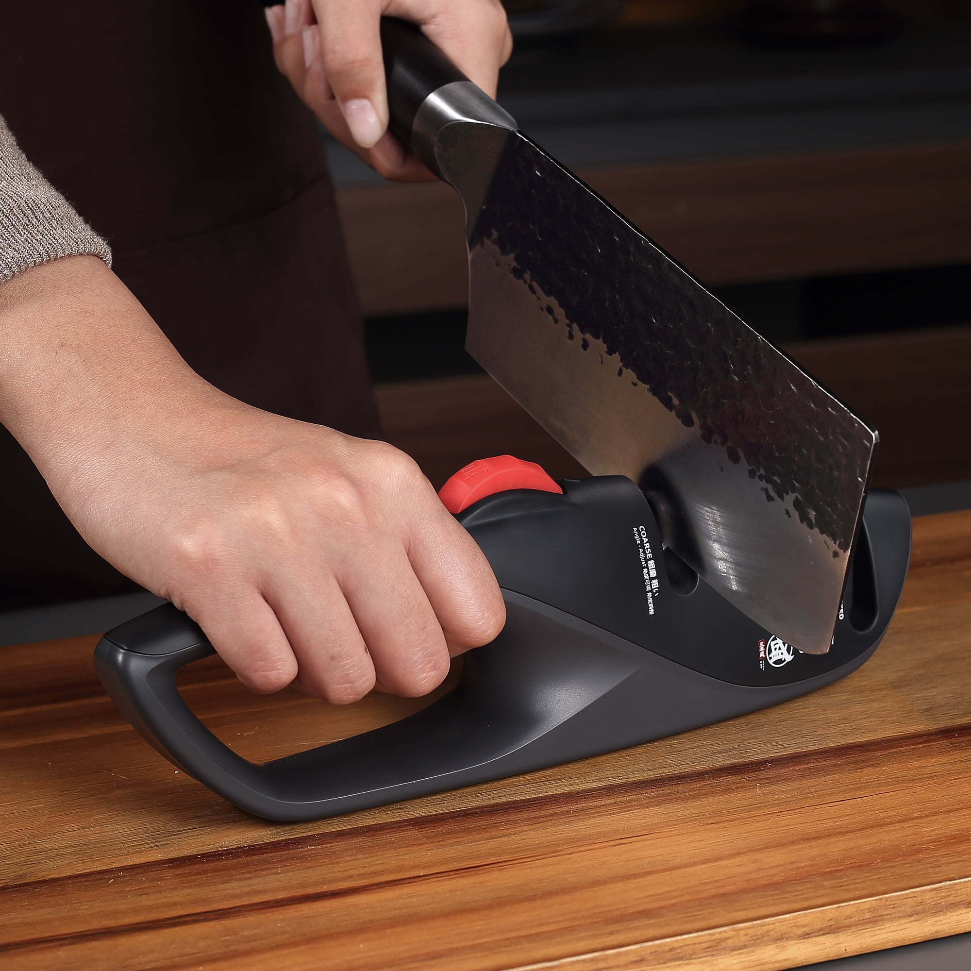MITSUMOTO SAKARI Japanese Adjustable 5-Angle Knife Sharpener, 3-Stage Kitchen Knife Sharpeners For Kitchen Scissors And Knives, Professional Sharpening Tool With Angle-Lock Technology