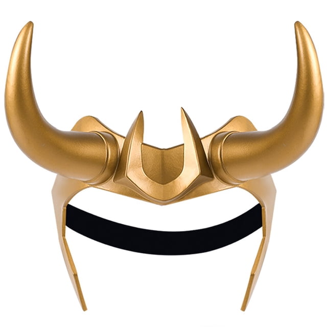 Casco con cuernos Loki de látex Casa de los Tesoros para disfraz de Halloween Unisex Anime