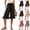 Black, variant on Cotton Linen Ruffle Hem Culottes for Women 2026 Casual Lightweight Shorts Smocked Waist Wide Leg Short Pants Black XXL