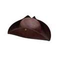 thumbnail image 4 of Sombrero con forma de tricornio pirata Nicky Bigs Novelties, marrón envejecido, 4 of 6