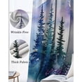 thumbnail image 3 of Green Purple Mountains Kitchen Curtains Watercolor Forest Wildflower Cafe Short Curtains for Bathroom Blackout Window Curtain Grommet Small Window Treatment Drapes for Bedroom Living Room 52"x45"x2, 3 of 9