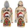 thumbnail image 3 of Merry Christmas Santa Yorkshire Terrier Scarf Twinkling Lights Xmas Holiday All Over Print 3D Hooded Duffle Toggle Coat Yorkie Dog Lover Gifts - 00022, 3 of 6