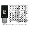 thumbnail image 1 of Printtoo Personalized&nbsp;Food Theme Icons&nbsp;Rubber Stamp Self Inking Stamper 12 mm-Black, 1 of 7