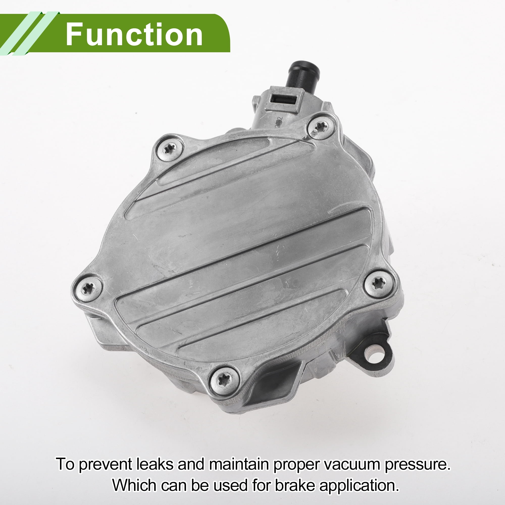 Unique Bargains Brake Vacuum Pump No.06E145100AA Engine Vacuum Pump for Audi A4 Quattro V6 3.2L 2009 Aluminum Alloy Silver Tone 1 Pc