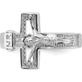 thumbnail image 4 of Sterling Silver Rhodium-Plated Inri Crucifix Ringsize 6 (Width 14.1) - Jbsp, 4 of 5