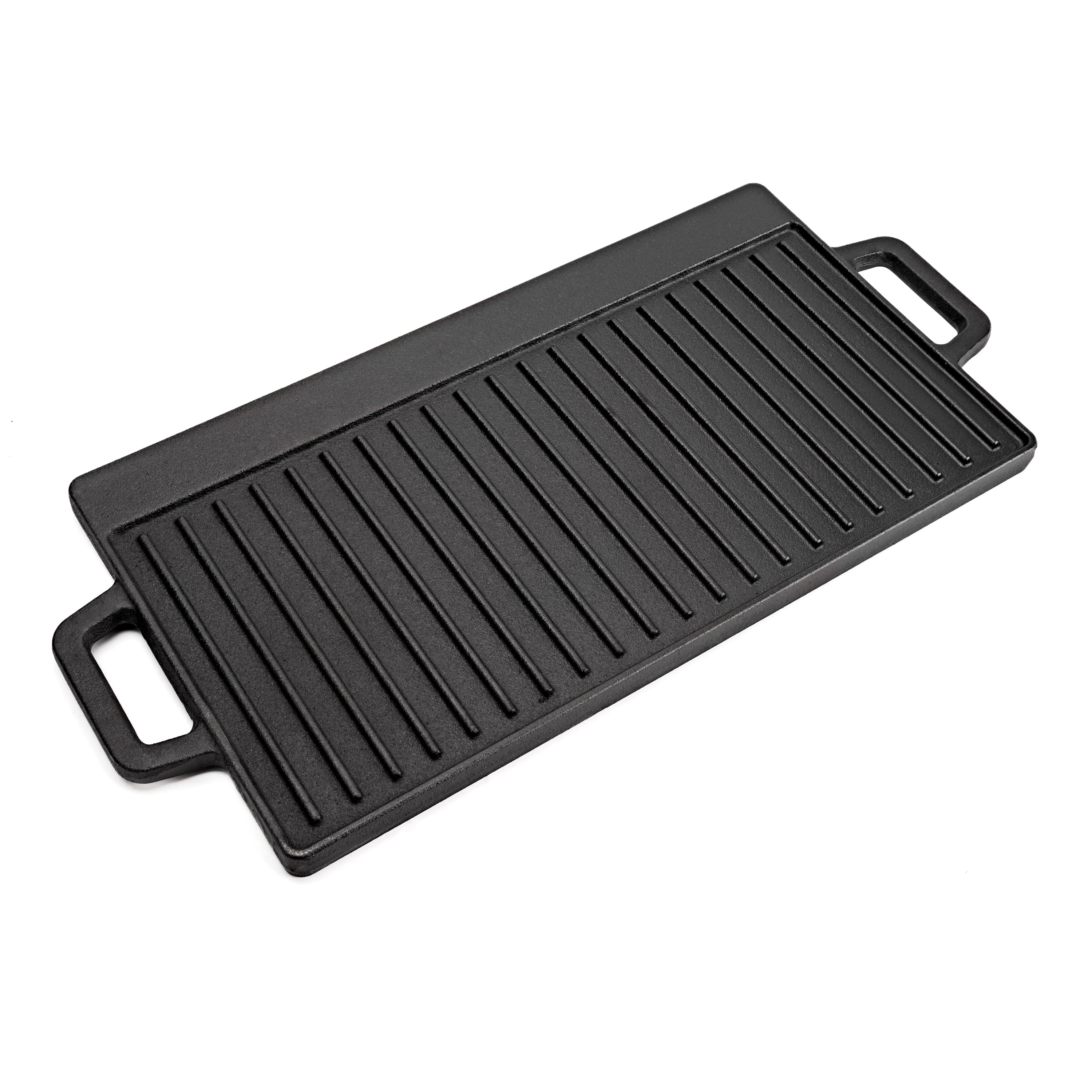 Expert Grill Deluxe Cast Iron Reversible Grill Griddle Plate, Black,Hand Wash