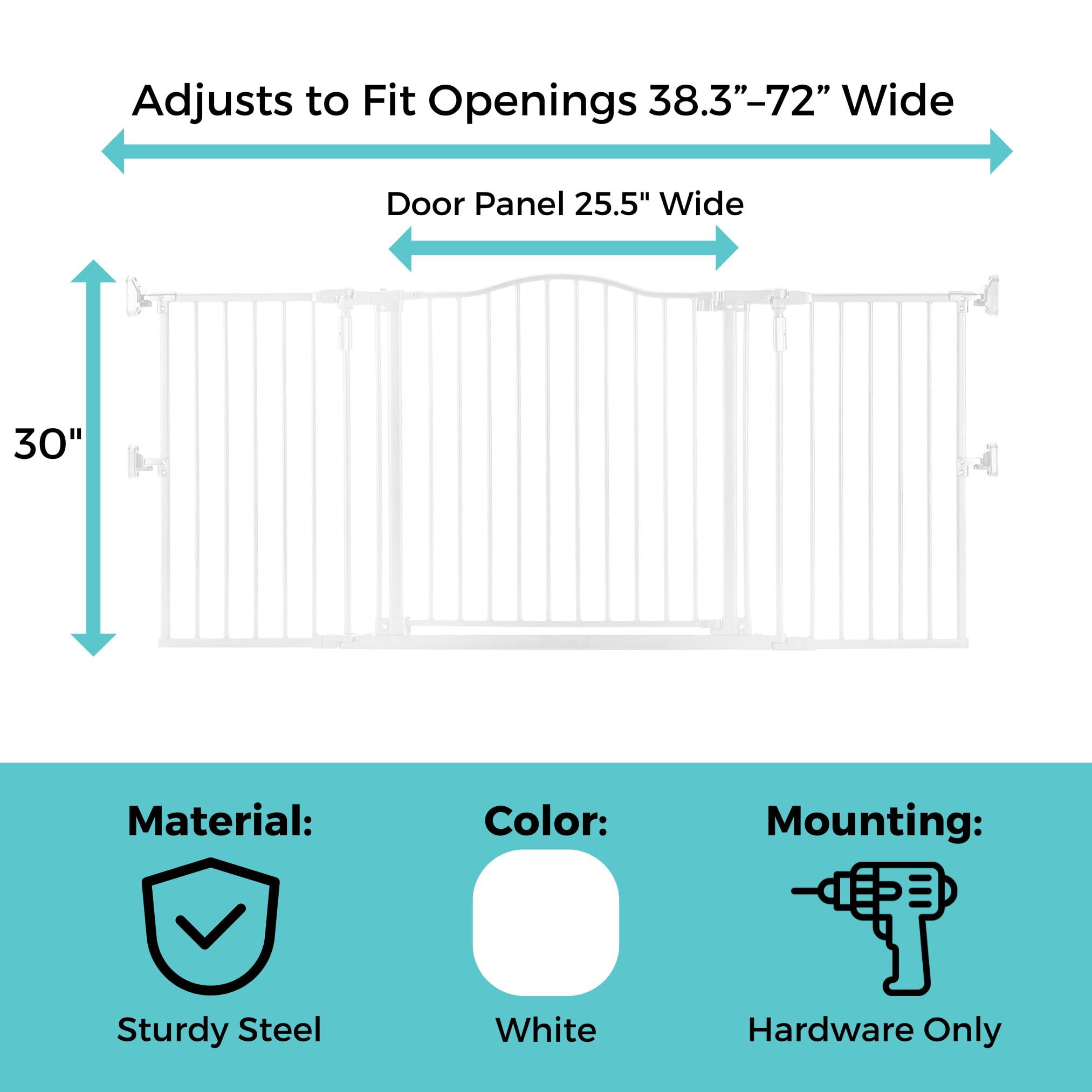 Deluxe Decor Universal Fit Gate - White