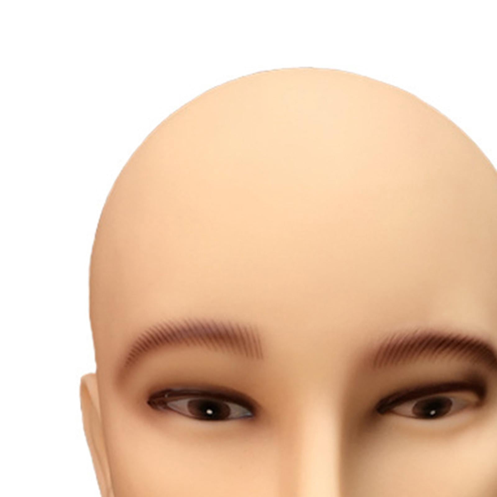 Male Bald Mannequin Head Display Model Multipurpose Professional Holder Manikin Head for Hairpieces Glasses s Making Styling