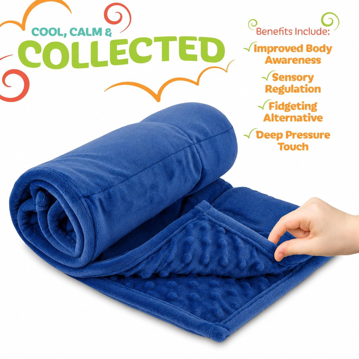 Modern Innovations Weighted Lap Blanket Blue 7Lb