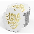 thumbnail image 4 of Inkdotpot Real Gold Foil Jingle All The Way Christmas Tags Favor Hang Paper Tags 50 Pieces, 4 of 7