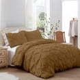 thumbnail image 4 of Kotton Culture 600TC Pinch Pleated Duvet Cover, 100% Egyptian Cotton (Taupe, Cal King/King, 1 Piece), 4 of 8