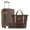 Brown, variant on EBQOSK Carry on Luggage and Oxford C loth Weekender Travel Bag and Toiletry Bag, 20 inch Hardshell Suitcase with 360° Spinner Wheels and TSA Lock, Airline Approved for Men Women Family Travel Cream