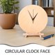 thumbnail image 2 of Reloj de madera en blanco: Esfera redonda de madera de 25 cm con soporte y puntero para pintar. Decoración del hogar, manualidades para sala de estar, dormitorio y oficina., 2 of 7