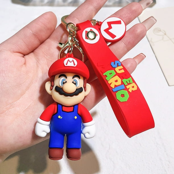 Llavero Super Mario, Mario Bros, Luigi, Toad, Yoshi, Bowser, figura de acción, modelo de PVC, bolsa de dibujos animados, muñeco colgante, juguetes, regalos para niños