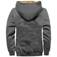 thumbnail image 3 of LISTHA Mens Winter Heavyweight Fleece Sherpa Lined Warm Sweatshirt Big And Tall Zip Up Hoodie Jackets Gray 6XL, 3 of 3