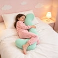 thumbnail image 7 of 1pc Human Shaped Body Pillow, L-Shaped Ergonomic Full Body Pillow, Cooling Side Sleeper Cushion, Memory Foam Support with Washable Cover 35x14x6in, 7 of 7