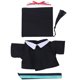 thumbnail image 1 of Conjunto de traje de vestir de muñeca de 2 piezas Vestido de graduación con gorro doctoral Ropa de muñeca encantadora para niños (Verde, 8 pulgadas), 1 of 7