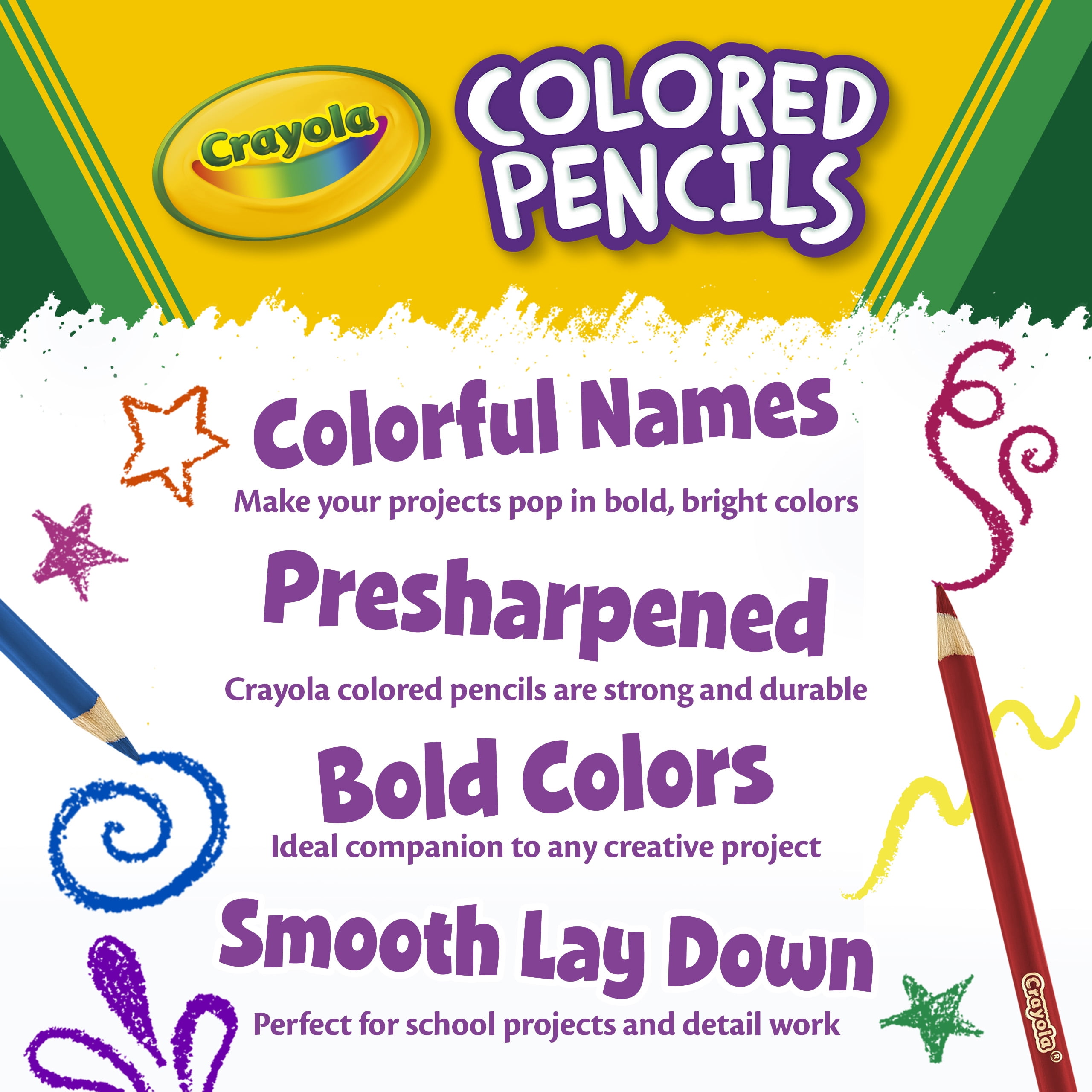 Crayola Colored Pencil Set, 36 Ct, Back to School Supplies, Teacher  Supplies, Beginner Child