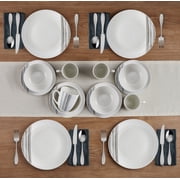 Studio Nova 16-Piece Black Porcelain Dinnerware Set