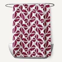 Simply Daisy 70" W x 73" L Kaleidoscope Graffiti Polyester Shower Curtain, Plum [1 Ct]