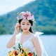 thumbnail image 4 of KAKOWELY Diadema de flores estilo bohemio, corona de flores, tocado floral para novia, boda, fiesta, graduación, cosplay, decoración de fotos, lavanda, 4 of 4