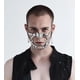 thumbnail image 5 of Cyber-Punk Máscara de máscaras para mujer, máscara de metal para fiesta, graduación, accesorios de cara, líquido irregular, líquido, 5 of 5